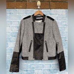 Lauren Vidal tweed leather mix size small